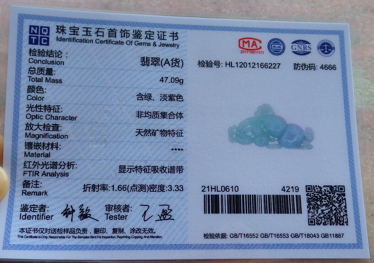 Certified Green 100% Natural A Jade jadeite Pendant Frog Toad Gourd Coin Ruyi Necklace 526364  TN