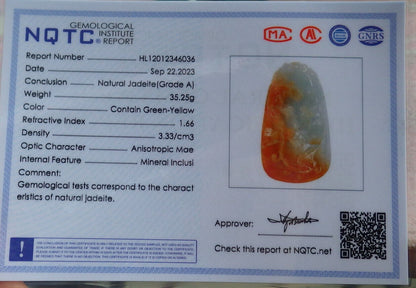 Certified Yellow Burma 100% Natural A Jade jadeite Pendant Dragon Pi Xiu Mouse Rat Ruyi Bead Necklace 风水貔貅 634137  TN