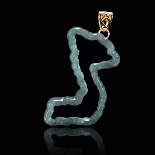 The Map of Vietnam Jade Jadeite (S925 Silver Buckle)