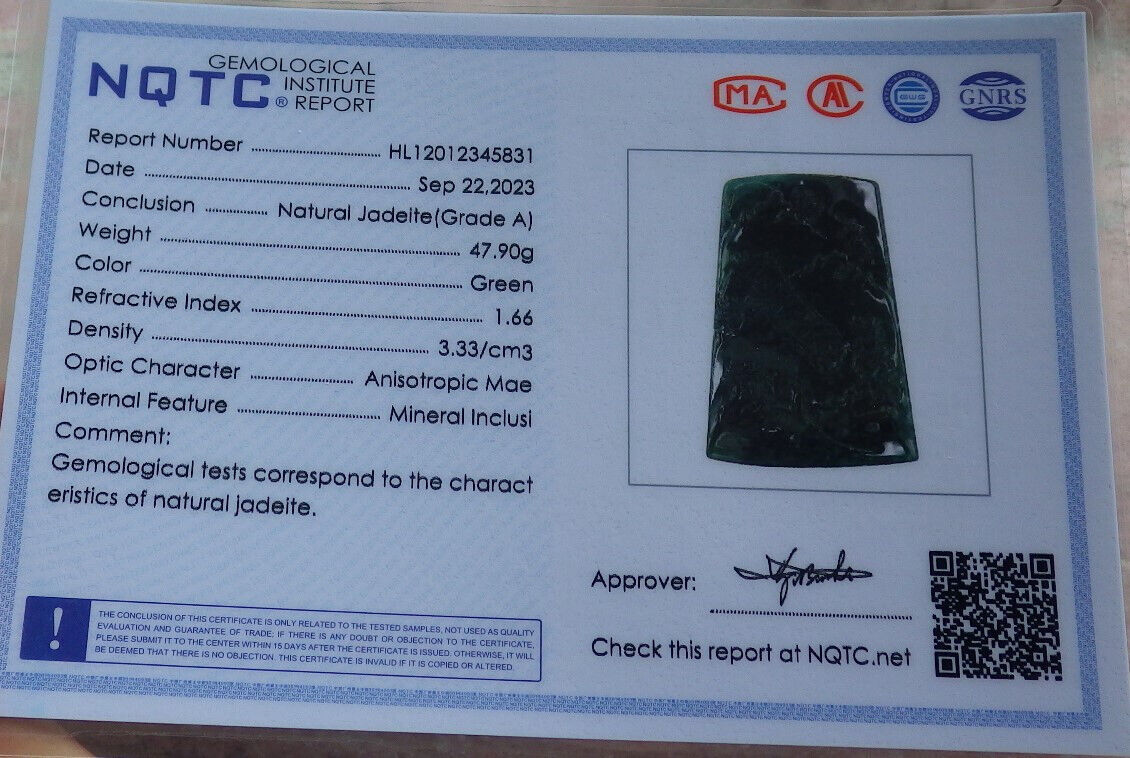 Atestita Glacia Blua Akvo Birmo 100% Natura A Jadejadeito Pendilo Pejzaĝa Pentrado Arba Koliero 山水画 634386 TN