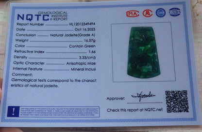 Certified Icy Green Burma 100% Natural A Jade jadeite Pendant Dragon Bead Necklace 生意兴隆 636507  TN