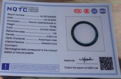 Certified Green Burma 100% Natural A JADE Jadeite Baby Bangle Bracelet 43 mm 646916 TN