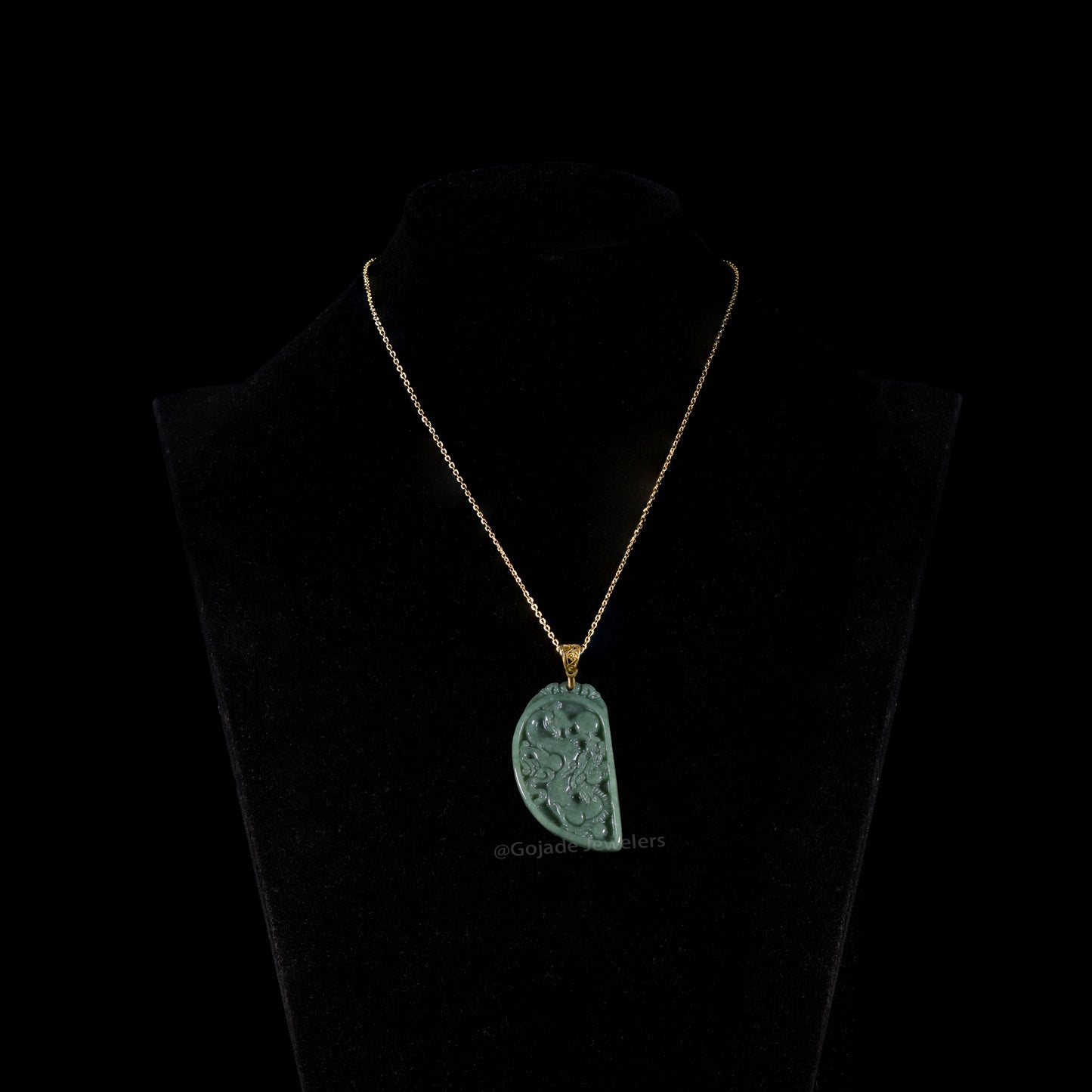 The Dragon & Phoenix Jadeite 100% Natural Burma Jade Jadeite With Certificated (S925 Silver Buckle)