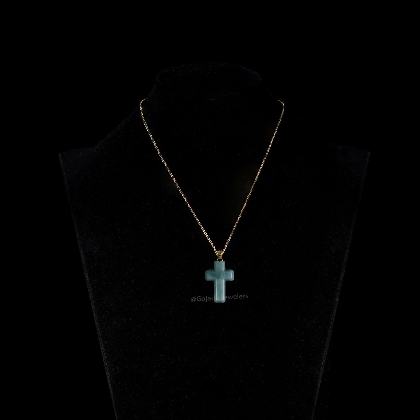 The Cross Jadeite 100% Natural Burma Jade Jadeite With Certificated (S925 Silver Buckle)