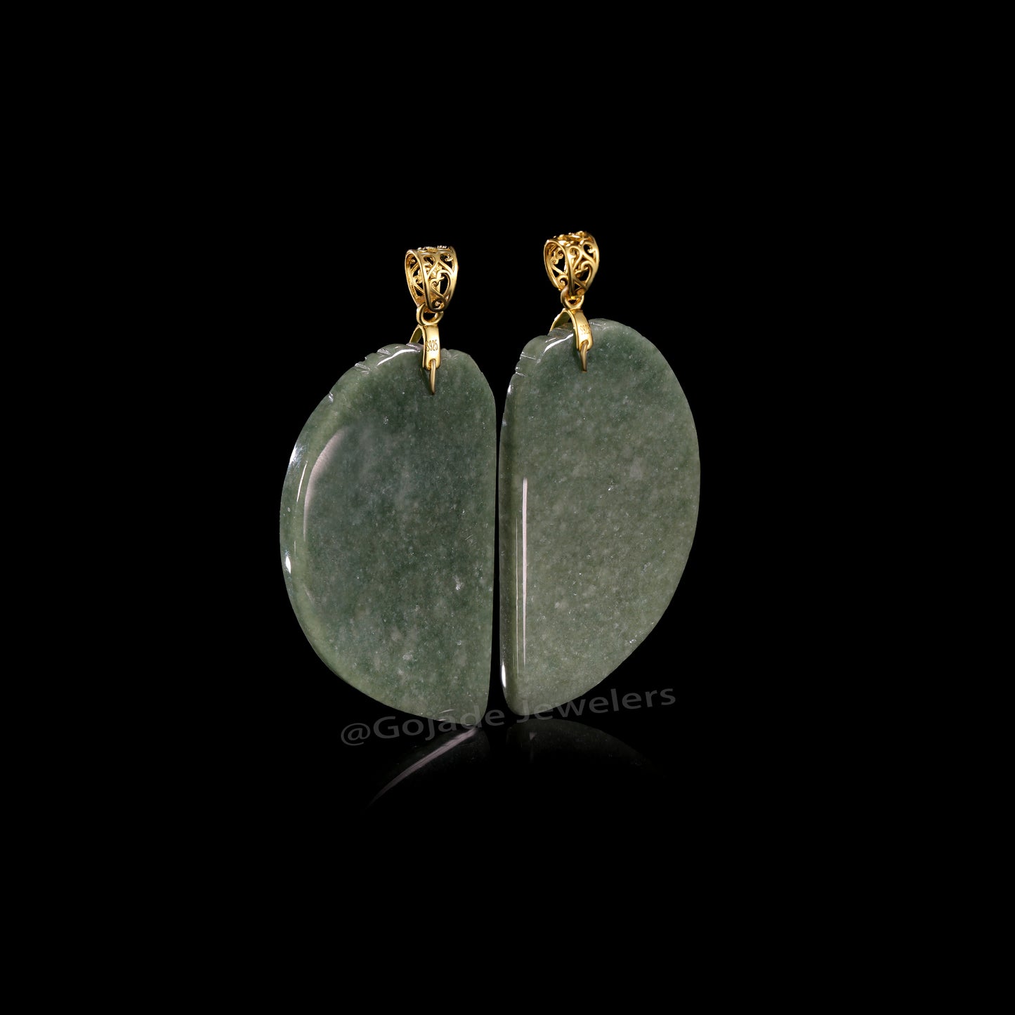 The Dragon & Phoenix Jadeite 100% Natural Burma Jade Jadeite With Certificated (S925 Silver Buckle)