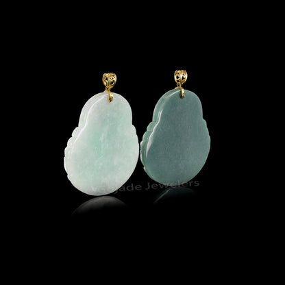 The Buddha Jadeite 100% Natural Burma Jade Jadeite With Certificated (S925 Silver Buckle)