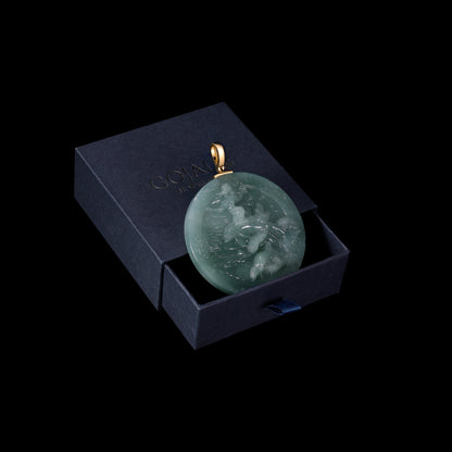 The Mermaid Jadeite 100% Natural Burma Jade Jadeite With Certificated (S925 Silver Buckle)