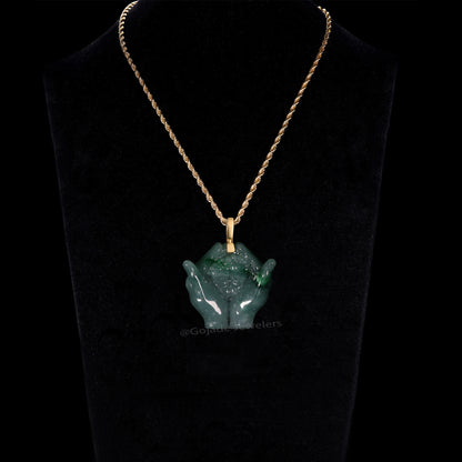 The Love for babies Jadeite 100% Natural Burma Jade Jadeite With Certificated (S925 Silver Buckle)