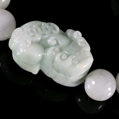 The Pixiu Bead Bracelet 100% Natural Jade Jadeite With Certificated