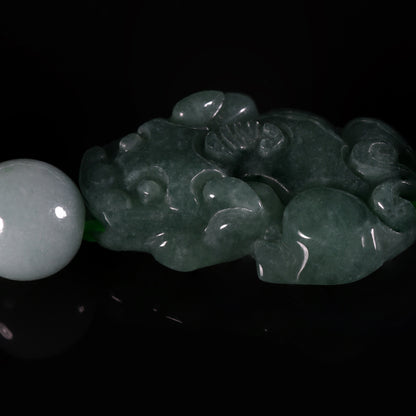 The Pixiu Bead Bracelet 100% Natural Jade Jadeite With Certificated