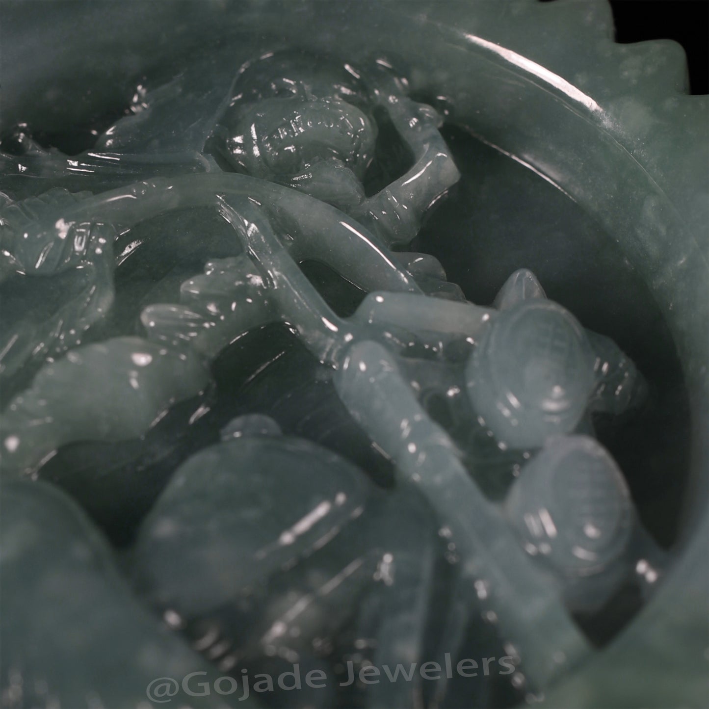 The Ghost Rider Jadeite 100% Natural Burma Jade Jadeite With Certificated (S925 Silver Buckle)
