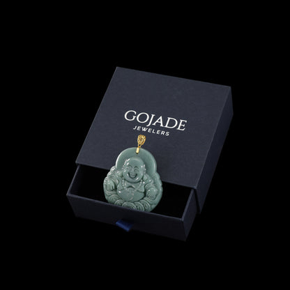The Buddha Jadeite 100% Natural Burma Jade Jadeite With Certificated (S925 Silver Buckle)