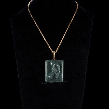 The Hand in hand Jadeite 100% Natural Burma Jade Jadeite With Certificated (S925 Silver Buckle)