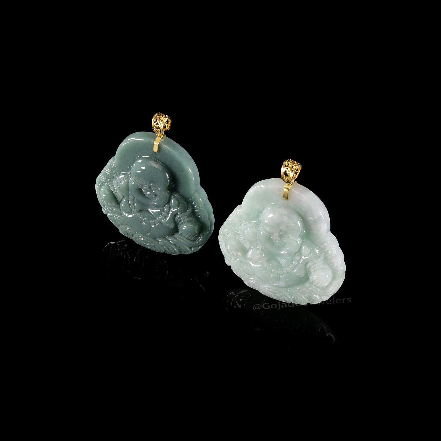 The Buddha Jadeite 100% Natural Burma Jade Jadeite With Certificated (S925 Silver Buckle)