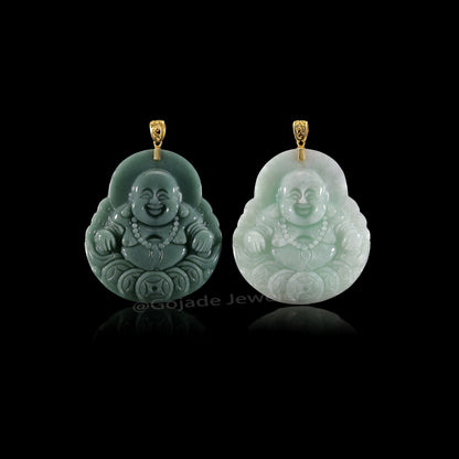 The Buddha Jadeite 100% Natural Burma Jade Jadeite With Certificated (S925 Silver Buckle)
