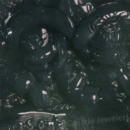 The Mickey Mouse Jadeite 100% Natural Burma Jade Jadeite With Certificated (S925 Silver Buckle)