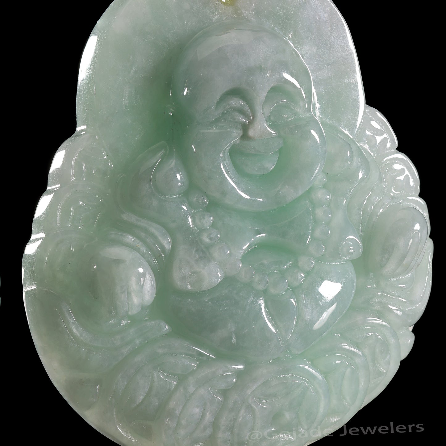 The Buddha Jadeite 100% Natural Burma Jade Jadeite With Certificated (S925 Silver Buckle)