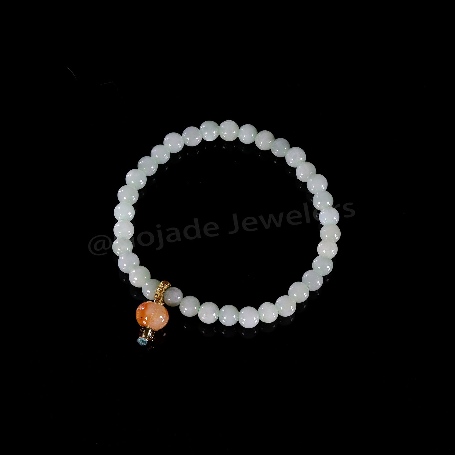 The Green Bead Bracelet 100% Natural Jade Jadeite With Certificated