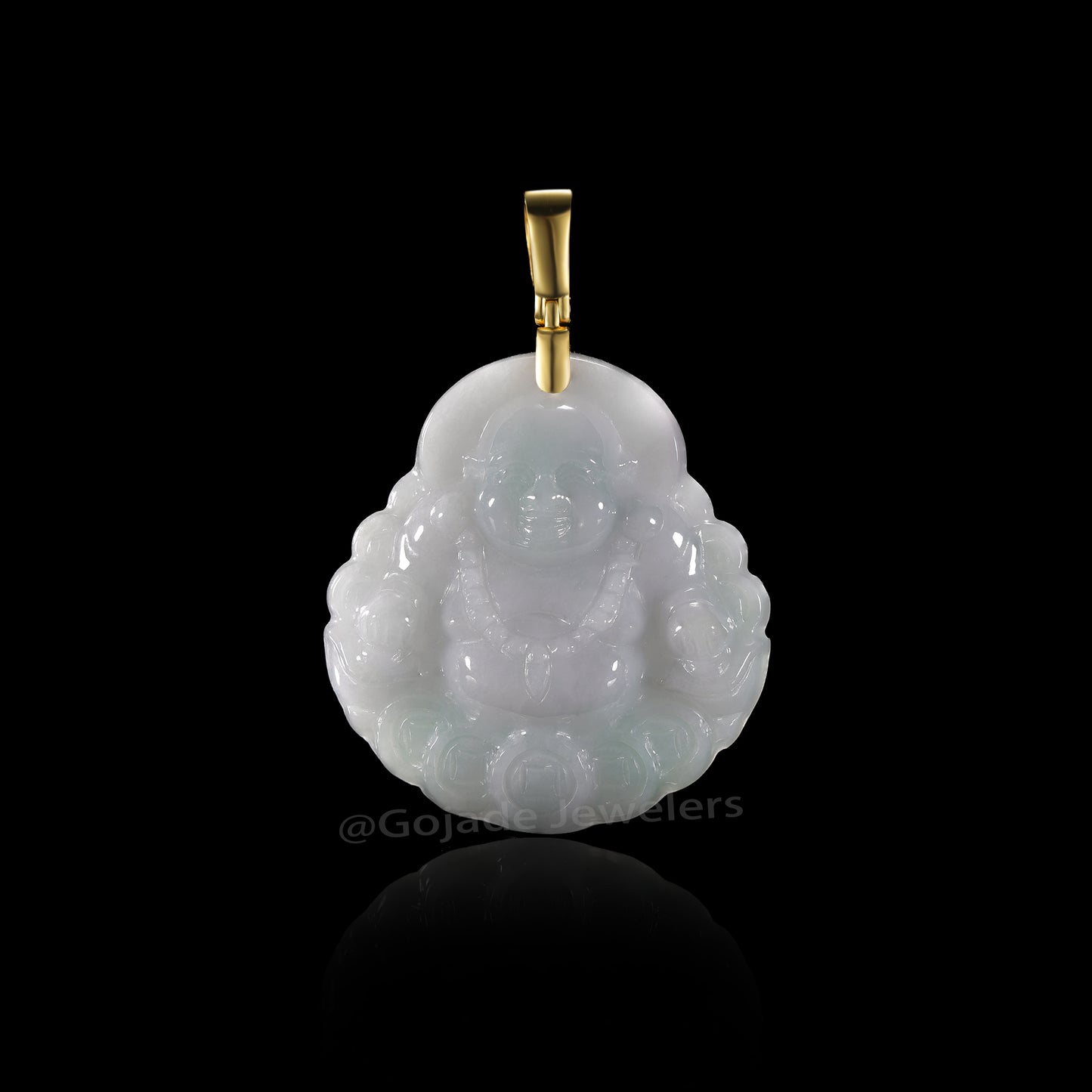 The Buddha Jadeite 100% Natural Burma Jade Jadeite With Certificated (S925 Silver Buckle)