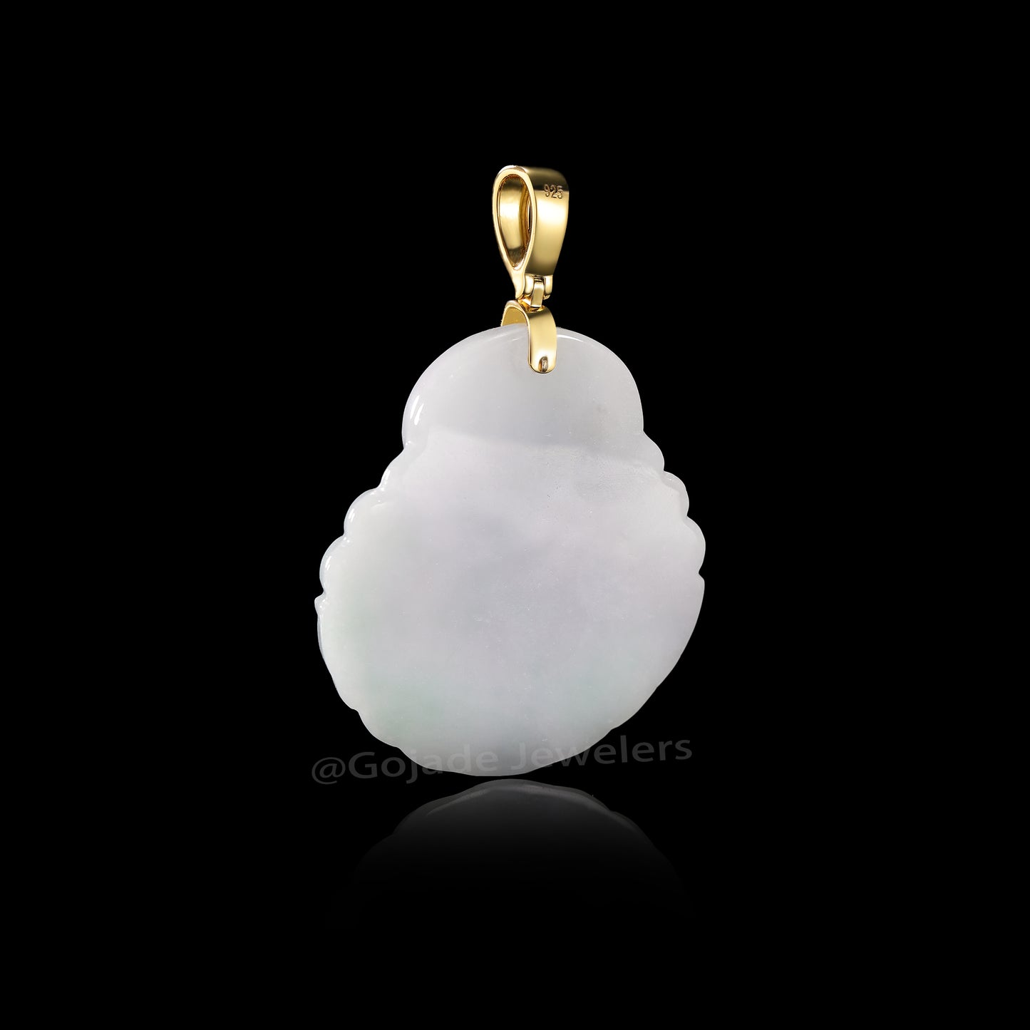 The Buddha Jadeite 100% Natural Burma Jade Jadeite With Certificated (S925 Silver Buckle)