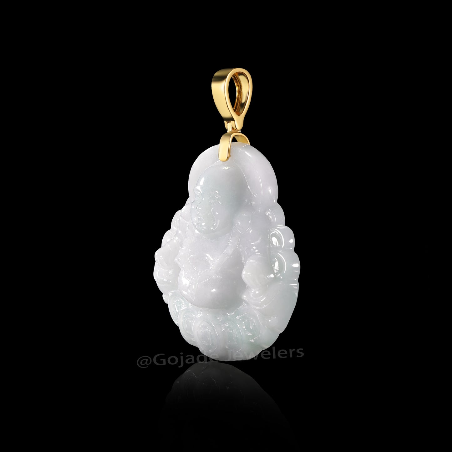 The Buddha Jadeite 100% Natural Burma Jade Jadeite With Certificated (S925 Silver Buckle)