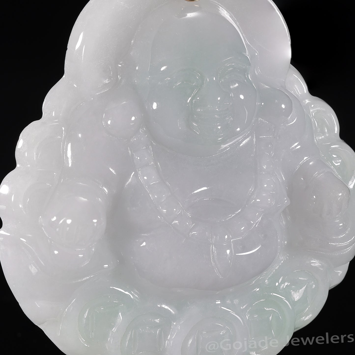 The Buddha Jadeite 100% Natural Burma Jade Jadeite With Certificated (S925 Silver Buckle)
