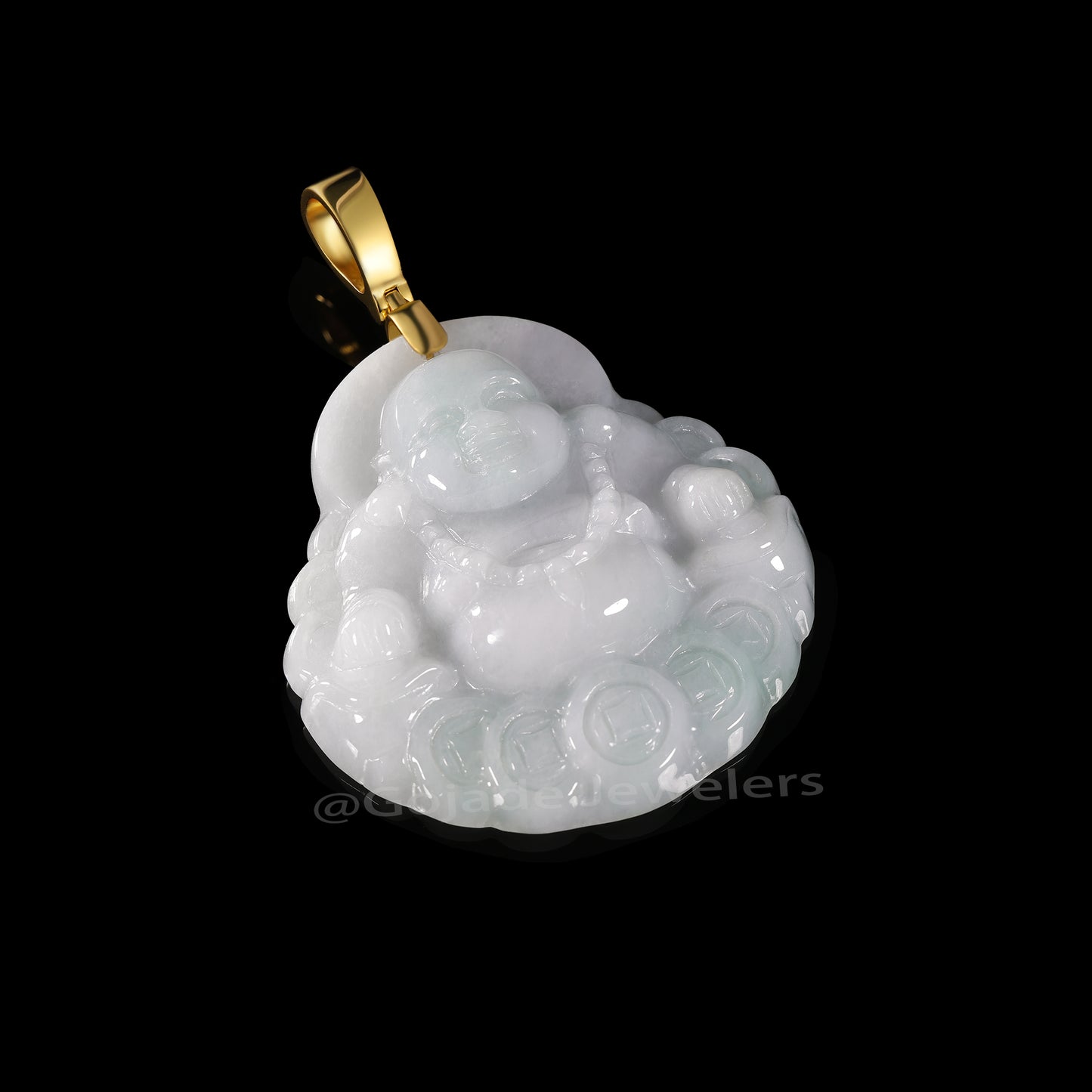 The Buddha Jadeite 100% Natural Burma Jade Jadeite With Certificated (S925 Silver Buckle)
