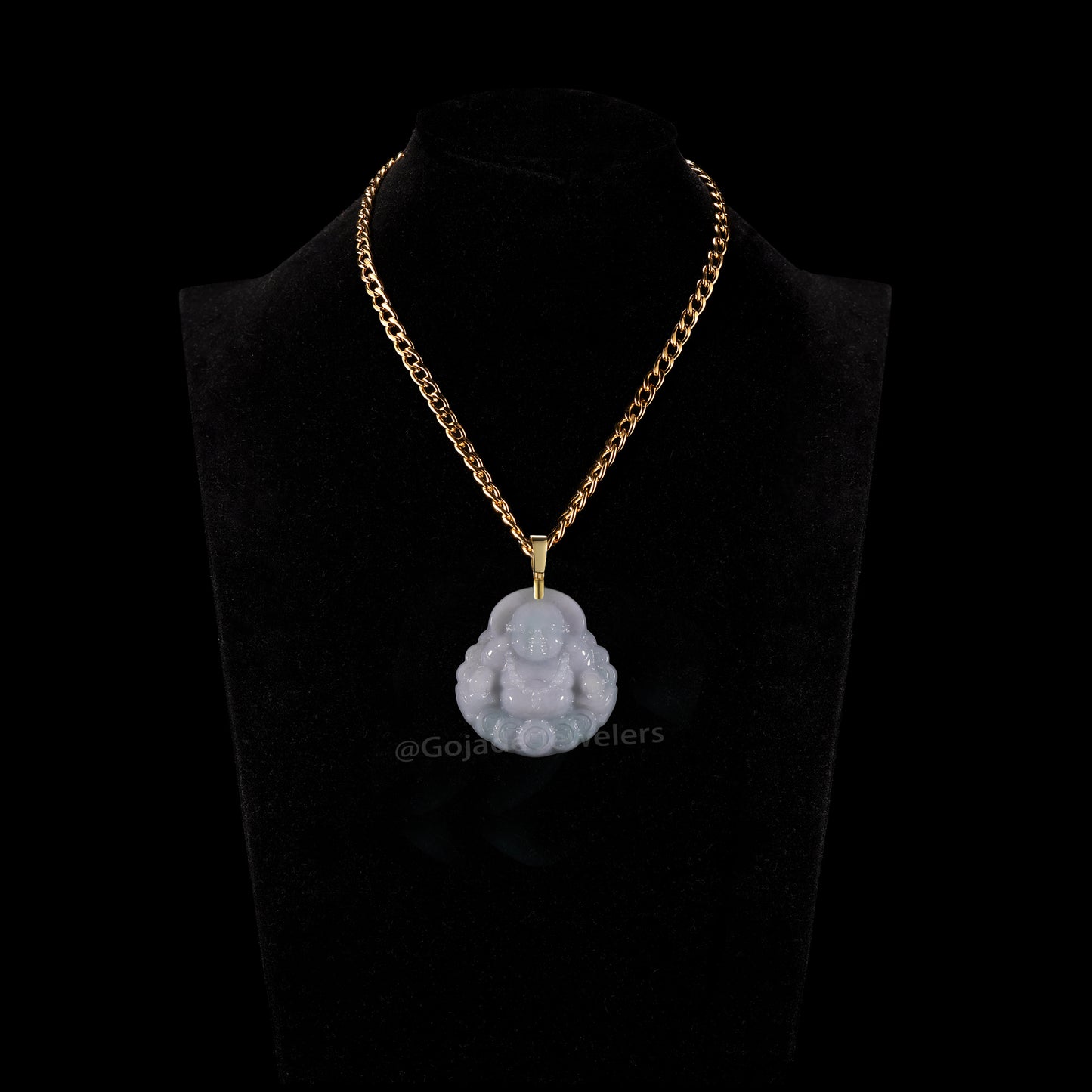 The Buddha Jadeite 100% Natural Burma Jade Jadeite With Certificated (S925 Silver Buckle)