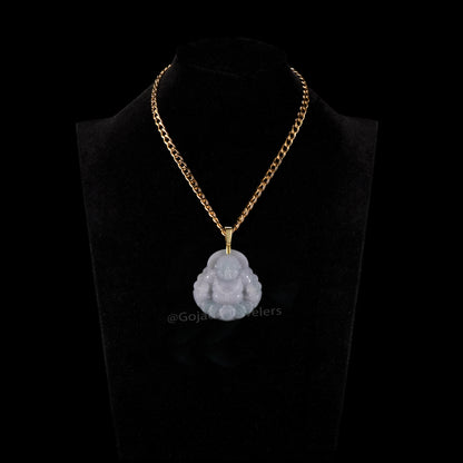 The Buddha Jadeite 100% Natural Burma Jade Jadeite With Certificated (S925 Silver Buckle)