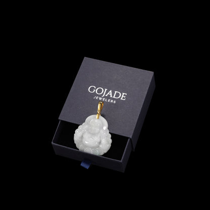 The Buddha Jadeite 100% Natural Burma Jade Jadeite With Certificated (S925 Silver Buckle)