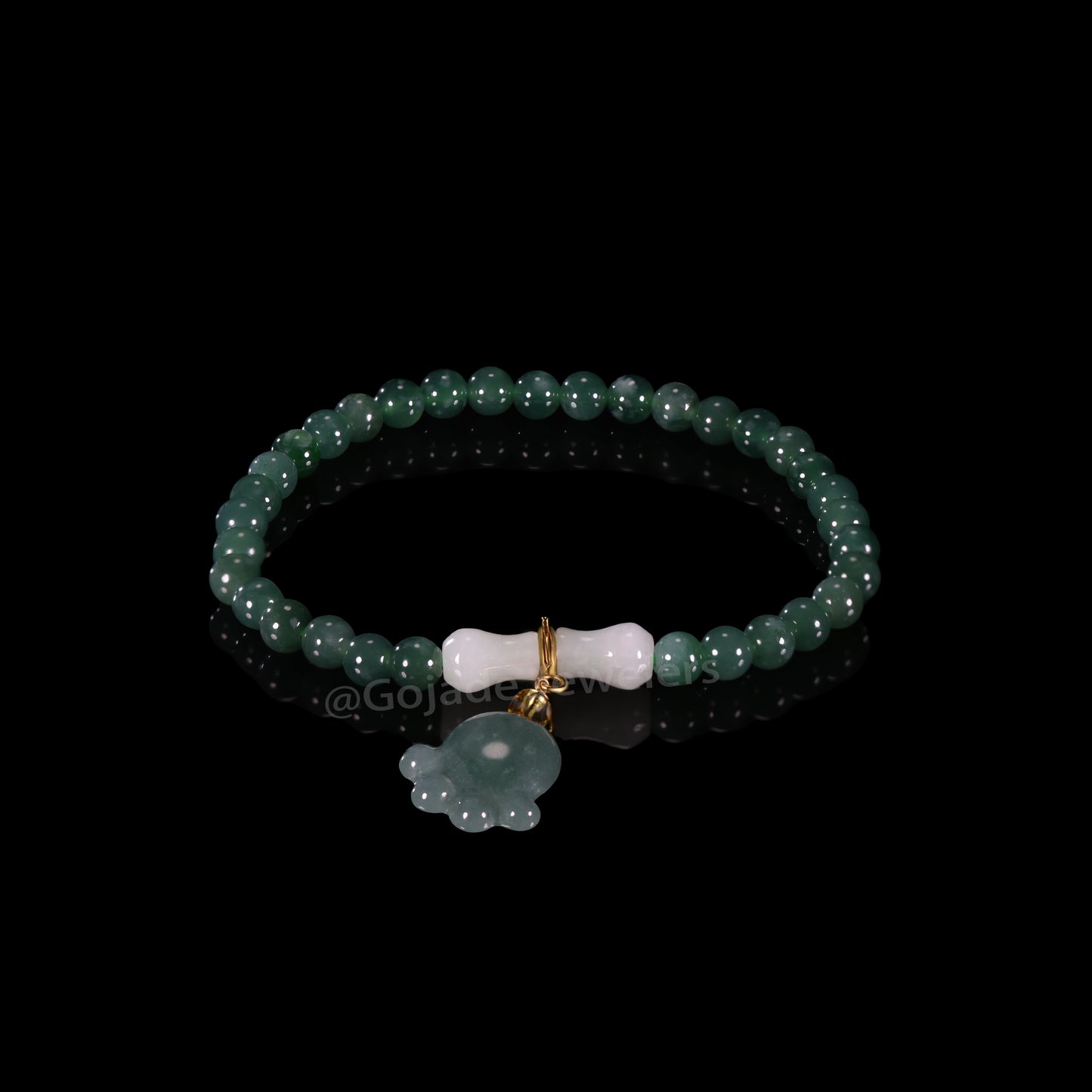 The Bear's-paw Bead Bracelet 100% Natural Jade Jadeite With Certificated