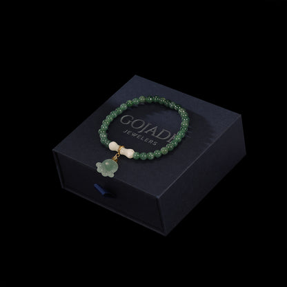 The Bear's-paw Bead Bracelet 100% Natural Jade Jadeite With Certificated