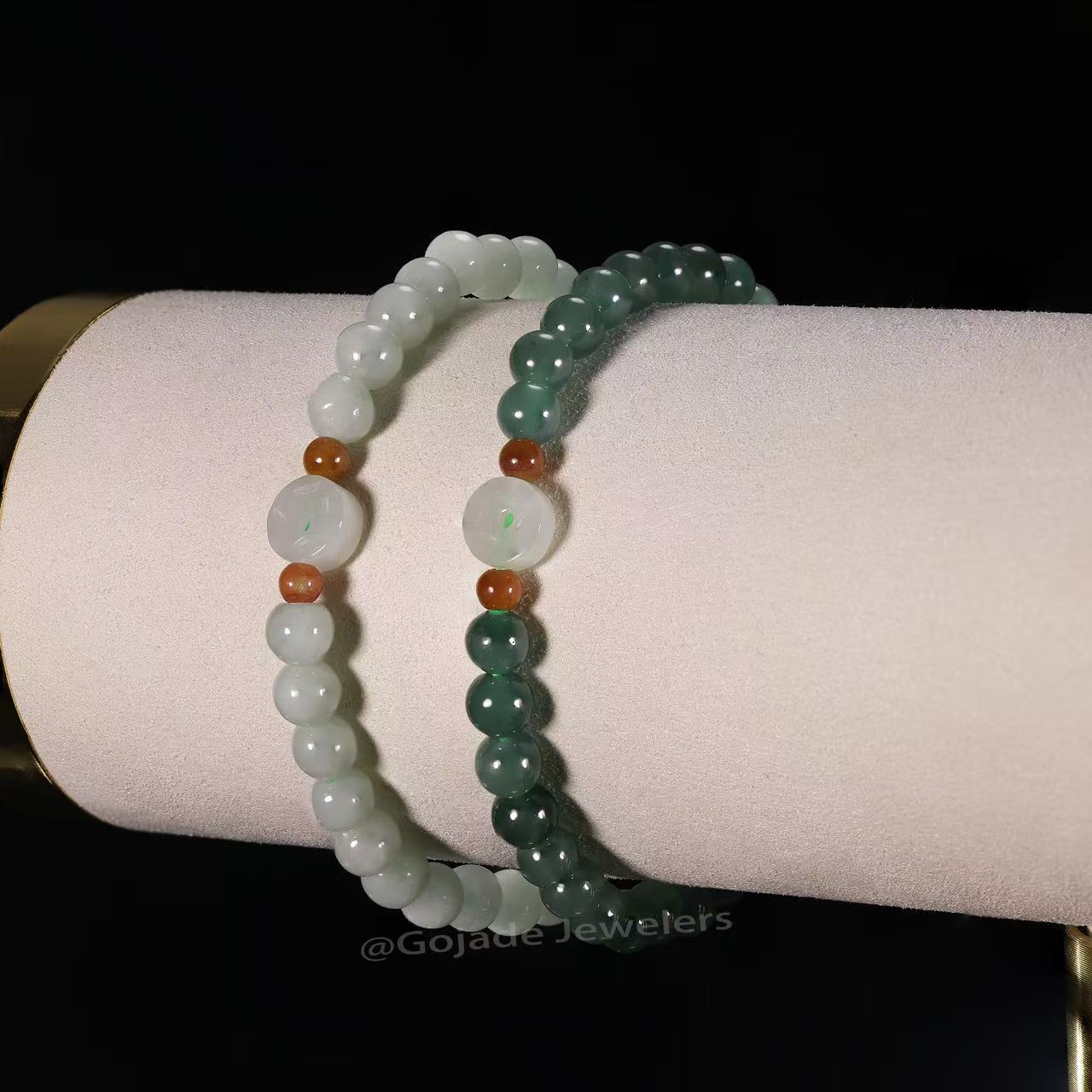 The Money Coin Bead Bracelet 100% Natural Jade Jadeite With Certificated