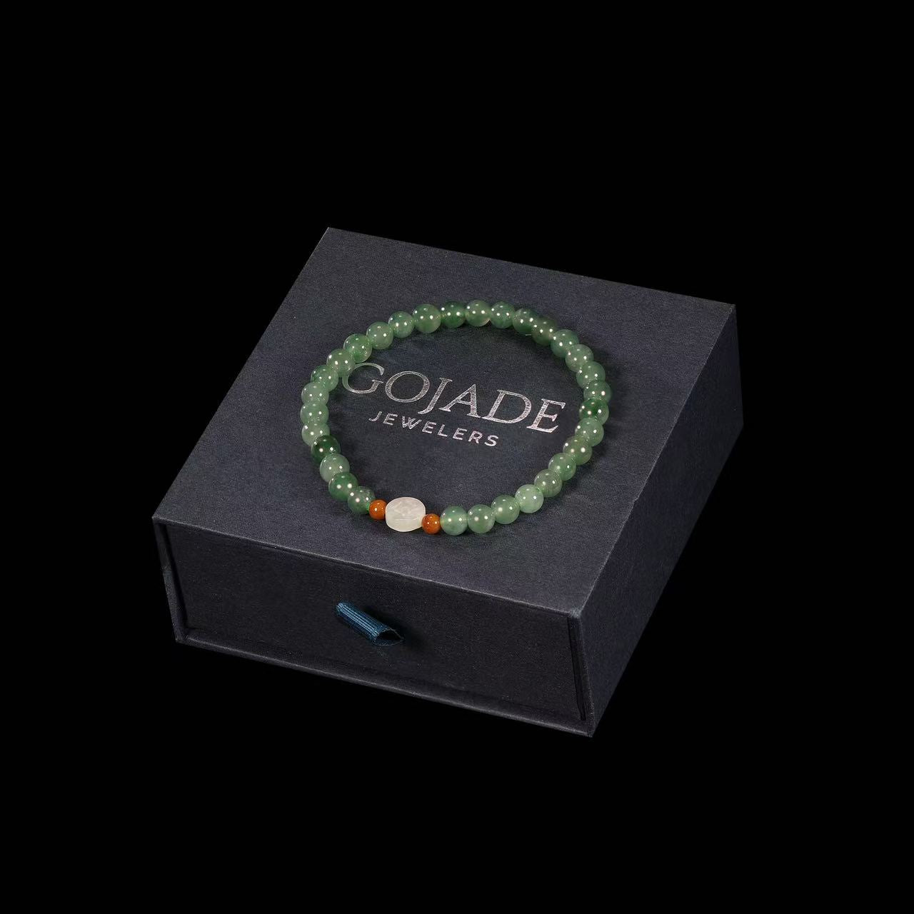 The Money Coin Bead Bracelet 100% Natural Jade Jadeite With Certificated