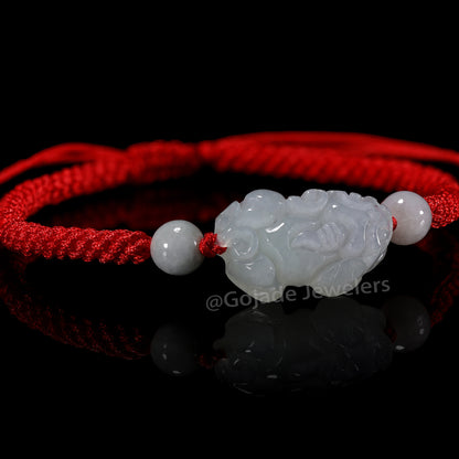 The Pixiu Bracelet 100% Natural Jade Jadeite With Certificated