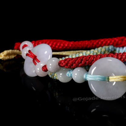 The Ping An Knot Bracelet 100% Natural Jade Jadeite With Certificated