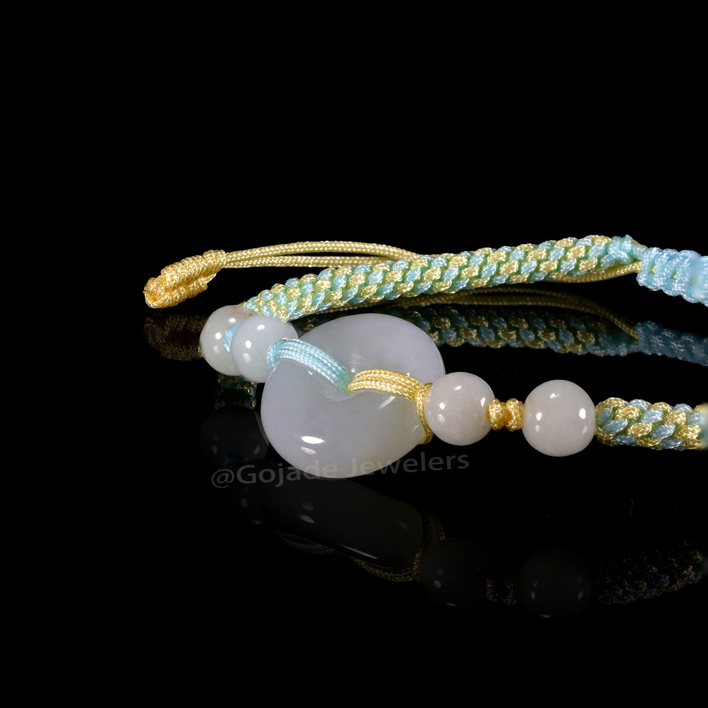 The Ping An Knot Bracelet 100% Natural Jade Jadeite With Certificated