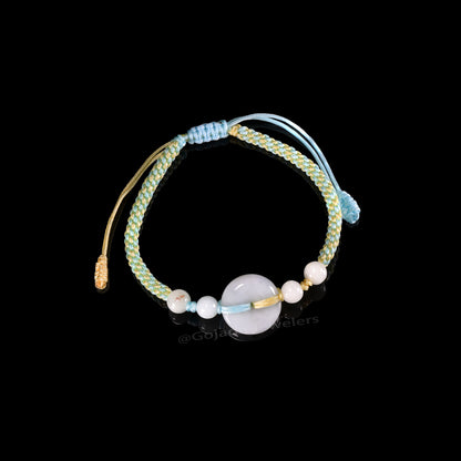 The Ping An Knot Bracelet 100% Natural Jade Jadeite With Certificated