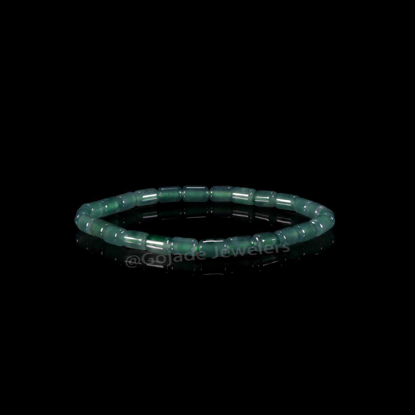 The Tube beads Bracelet 100% Natural Jade Jadeite With Certificated