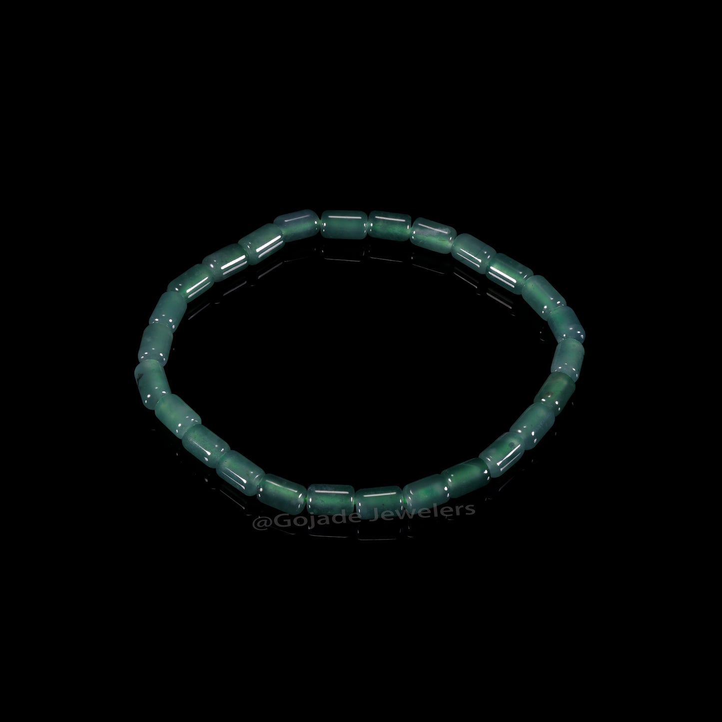 The Tube beads Bracelet 100% Natural Jade Jadeite With Certificated