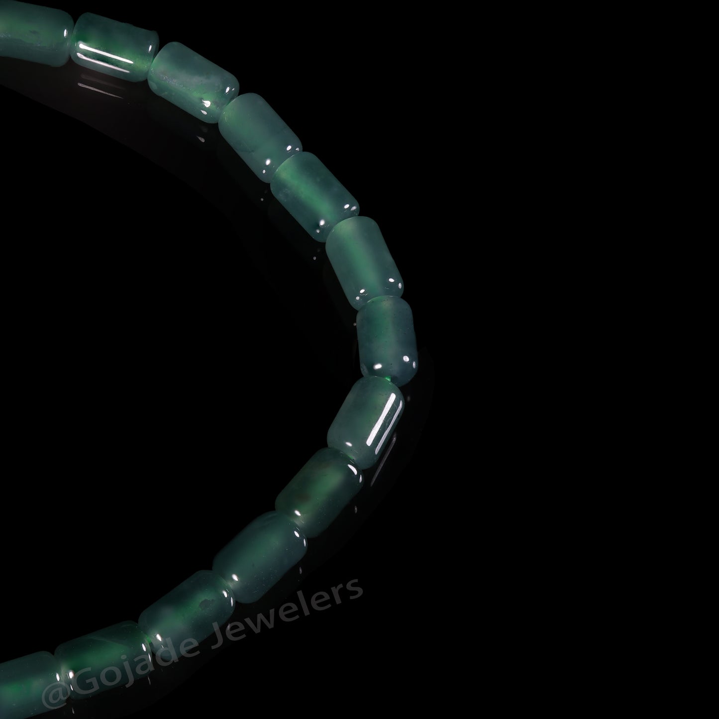The Tube beads Bracelet 100% Natural Jade Jadeite With Certificated