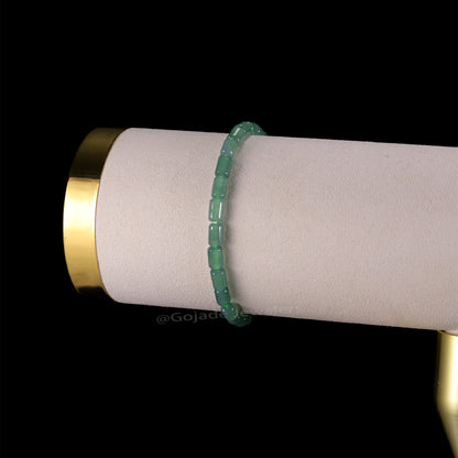The Tube beads Bracelet 100% Natural Jade Jadeite With Certificated