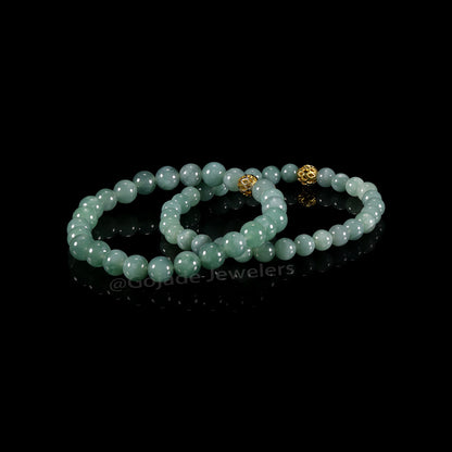 The beads Bracelet 100% Natural Jade Jadeite With Certificated