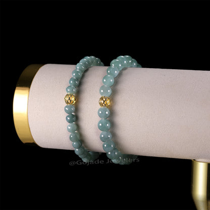 The beads Bracelet 100% Natural Jade Jadeite With Certificated