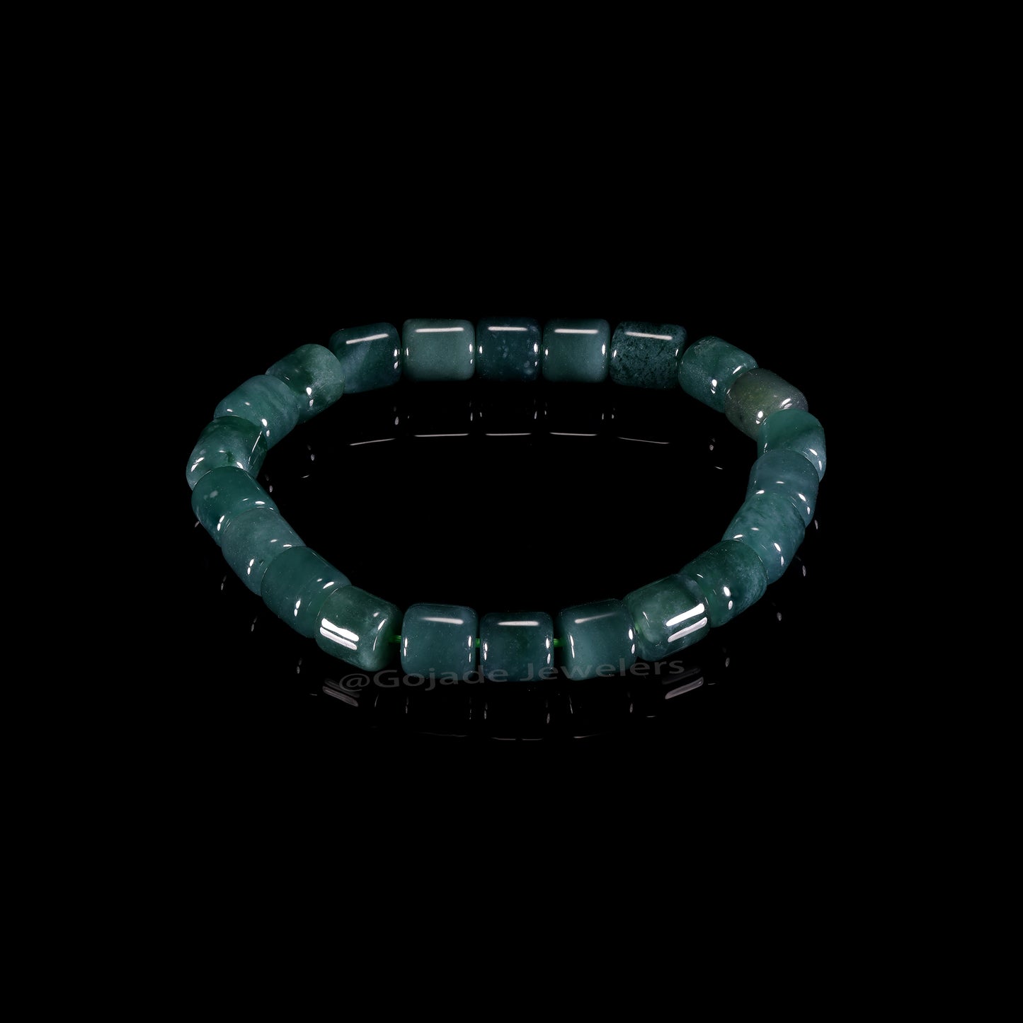The Tube beads Bracelet 100% Natural Jade Jadeite With Certificated