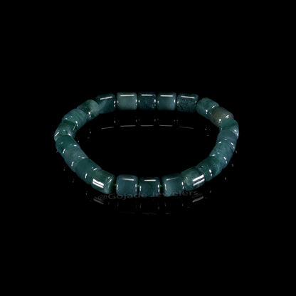 The Tube beads Bracelet 100% Natural Jade Jadeite With Certificated