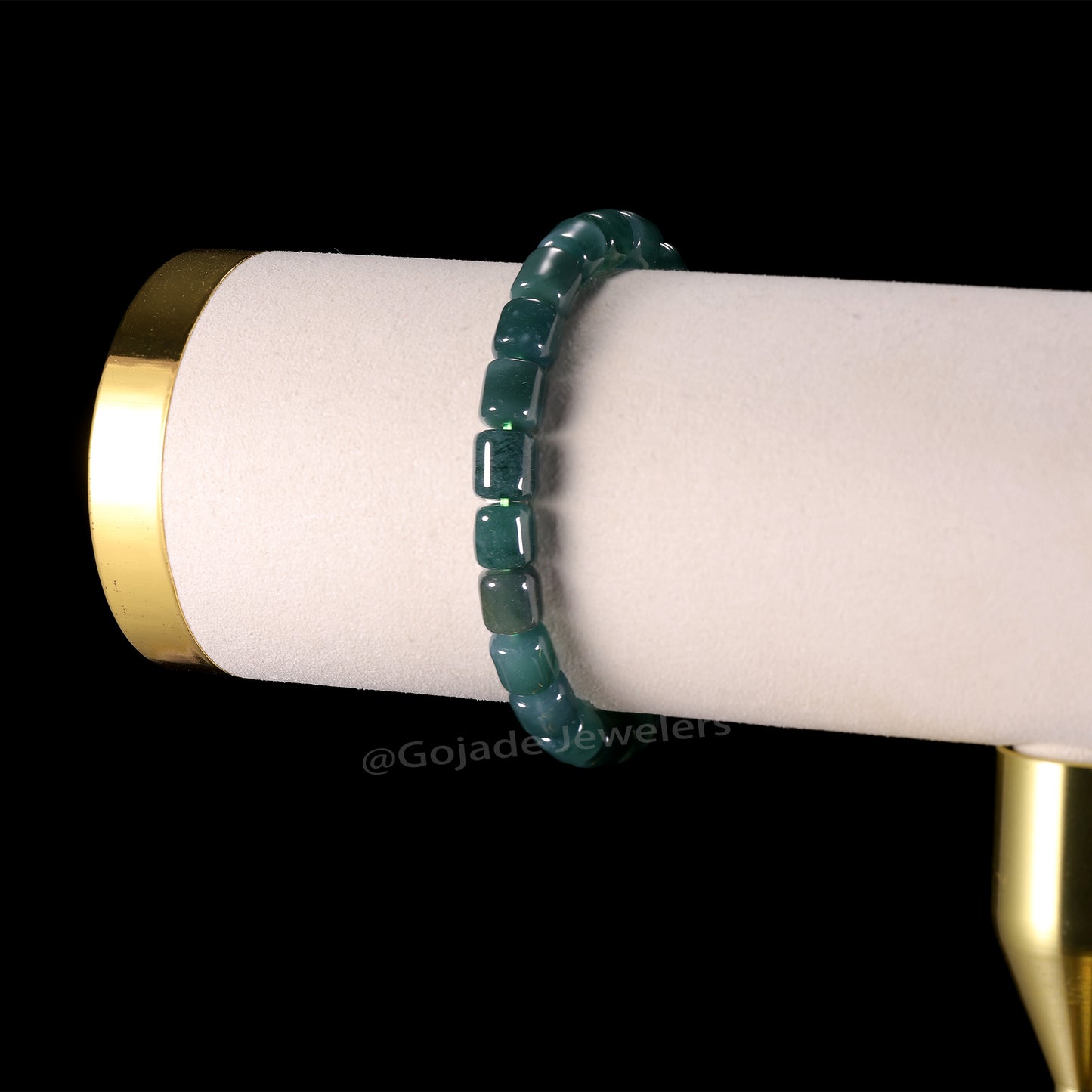 The Tube beads Bracelet 100% Natural Jade Jadeite With Certificated