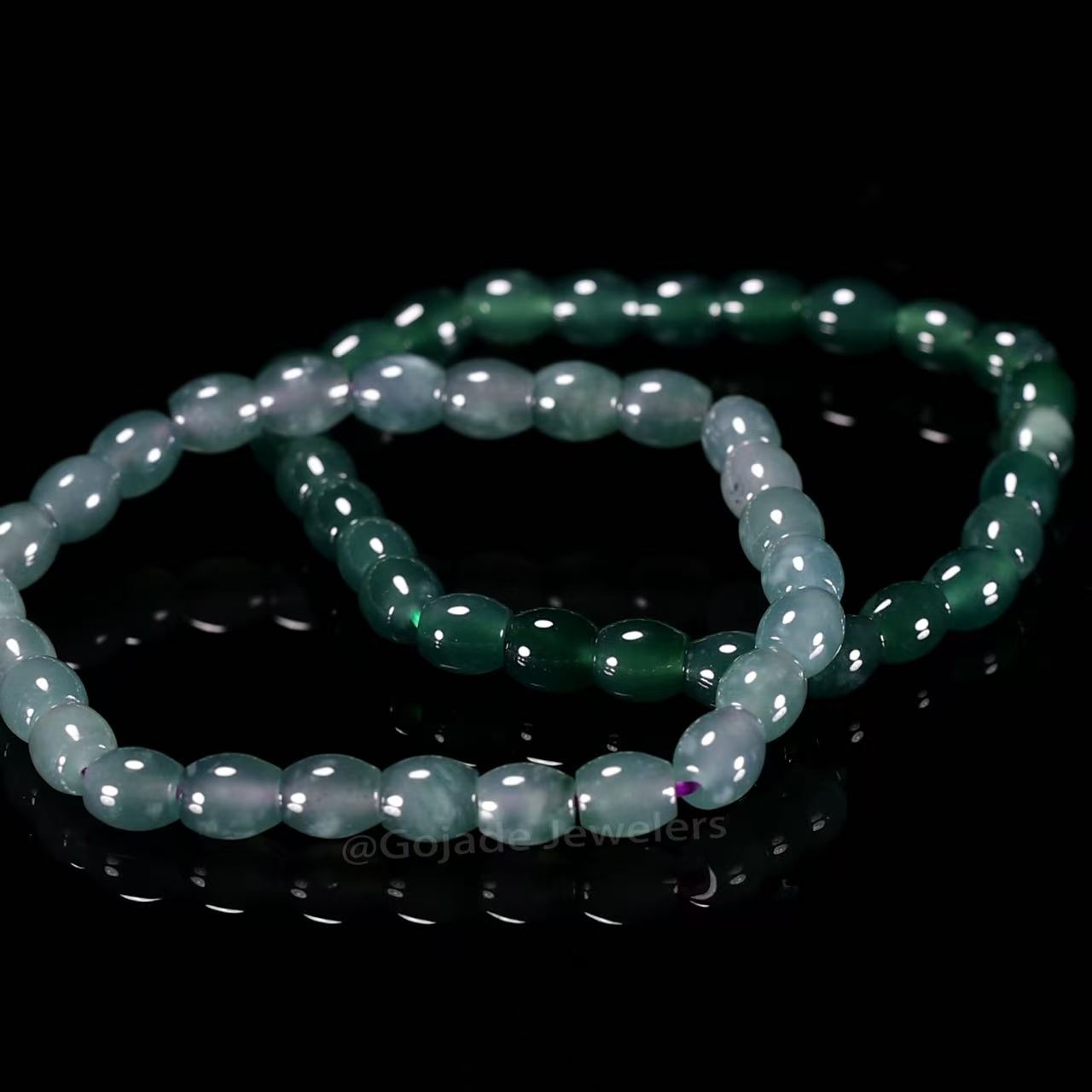 The beads Bracelet 100% Natural Jade Jadeite With Certificated