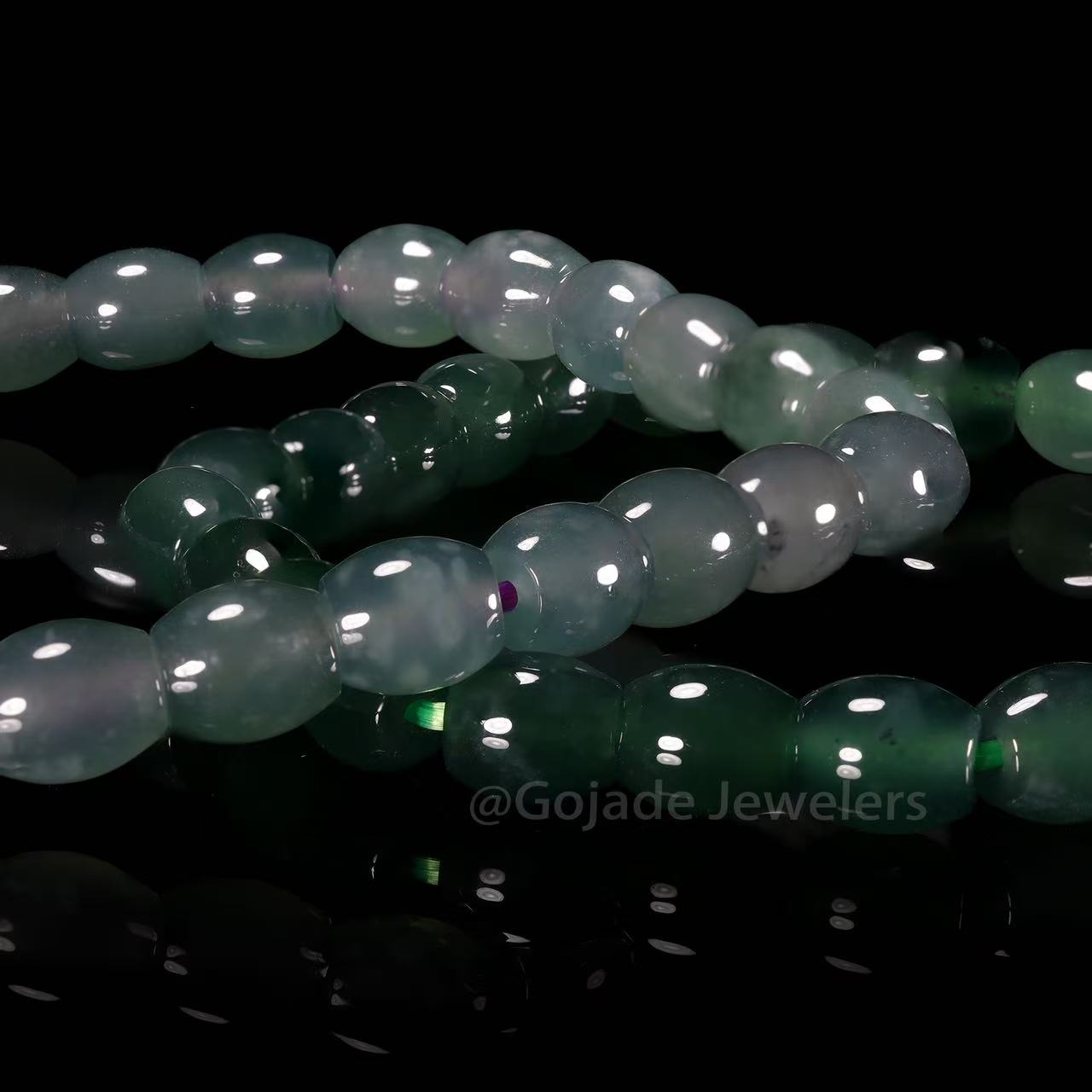 The beads Bracelet 100% Natural Jade Jadeite With Certificated