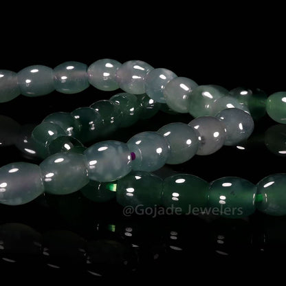 The beads Bracelet 100% Natural Jade Jadeite With Certificated